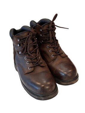 Timberland PRO Pit Boss Steel Toe Work Boots Mens 11.5M Brown Leather 33034